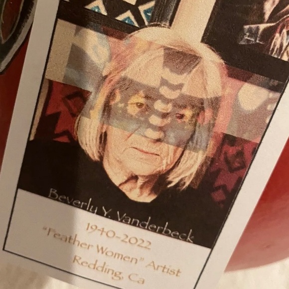 Western Farm Ranch Decor Bull Hand painted, signed Gourd Bowl w Pine Needle Rim - Picture 7 of 8